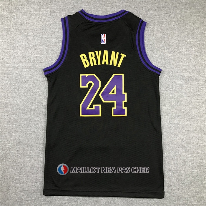 Maillot Enfant Los Angeles Lakers Kobe Bryant NO 24 Ville 2023-24 Noir